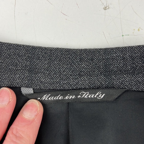 Men's Canali charcoal check wool suit jacket sport coat - Picture 2 of 15